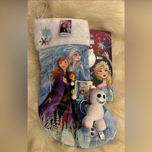 Frozen Bundle, (Stocking, Book, Stuffy, Beaded Anna Pen)